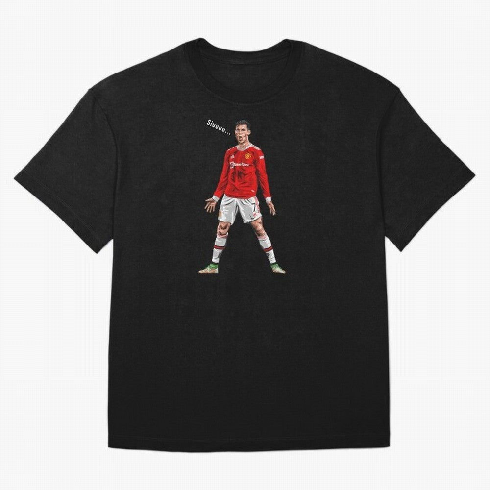 Christiano Ronaldo CR7 Siuuuuu... Oversized T-Shirt Represent FIFA World Cup 2026 Celebrating Mbappe, Brazil Energy, Classic Soccer Heritage, Championship Pressure, Fan Loyalty and International Pride; Perfect for Supporters Who Want Bold Football
