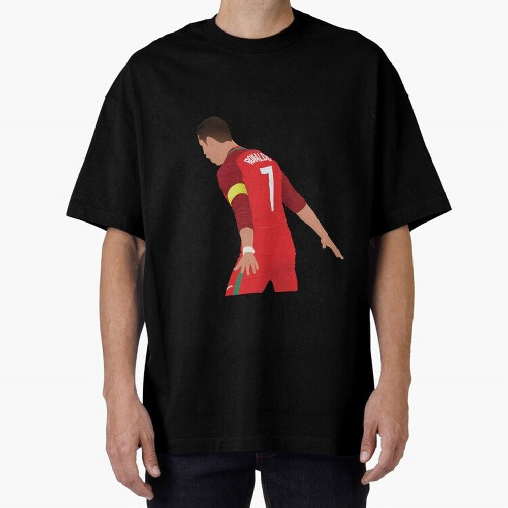 Cristiano Ronaldo - Portugal Oversized T-Shirt Remember Iconic Moments from Match Day Hype around FIFA World Cup 2026, Messi, CR7 and Mbappe, England, France and Netherlands, Global Supporter Spirit, Legendary Goals, National Colors and Tournament