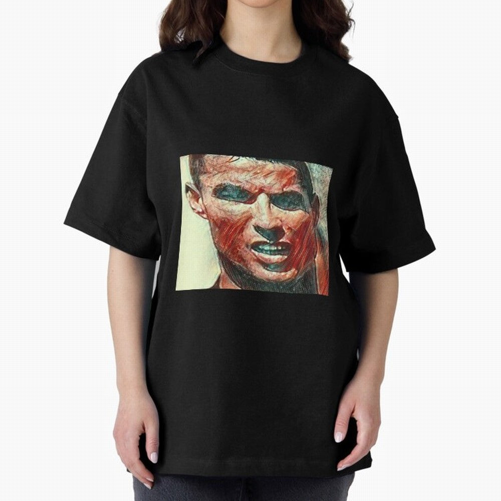 Ronaldo Oversized T-Shirt Support the Legends of FIFA World Cup 2026 with Messi and Cristiano Ronaldo, England Energy, Football Passion, Legendary Performances, Festival Vibes and Supporter Community; Made for Die Hard Supporters, Soccer Lovers,