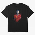 Cristiano Ronaldo splash art Oversized T-Shirt Bring a Champion Mindset to FIFA World Cup 2026 for Fans of Cristiano Ronaldo, Haaland and CR7 and Spain and Netherlands, Bringing Sports Nostalgia, International Competition, Famous Players and