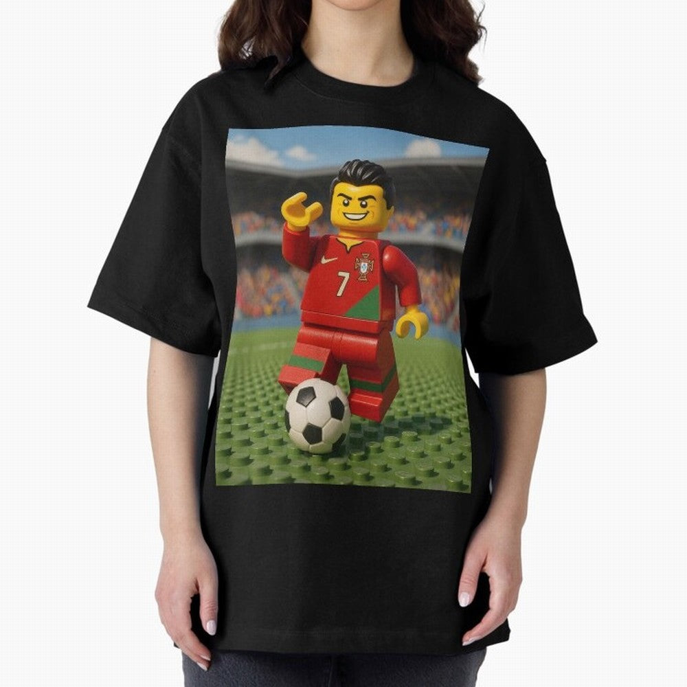 Block CR7 Oversized T-Shirt Honor Champions and Dreams in Global Football Passion for FIFA World Cup 2026 USA Canada Mexico, Centered on Haaland, Spain and Netherlands, Match Day Excitement, Supporter Culture, Golden Goals and Global Football
