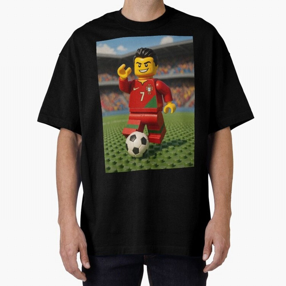 Block CR7 Oversized T-Shirt Honor Champions and Dreams in Global Football Passion for FIFA World Cup 2026 USA Canada Mexico, Centered on Haaland, Spain and Netherlands, Match Day Excitement, Supporter Culture, Golden Goals and Global Football
