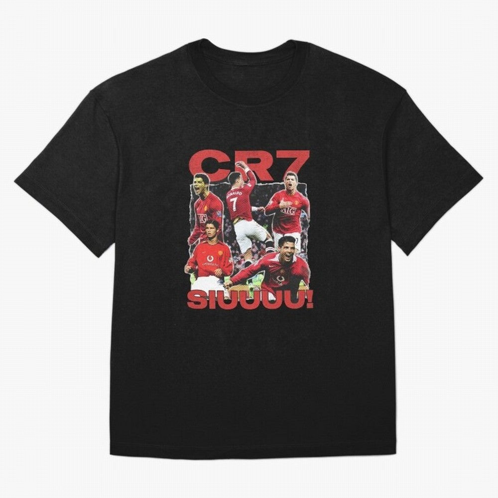 Retro Cristiano Ronaldo Manchester United Oversized T-Shirt Show Your Love for Match Day Hype around FIFA World Cup 2026 Group Stage, Haaland, Brazil, Portugal and Argentina, Championship Spirit, Famous Goals, Roaring Crowds and International