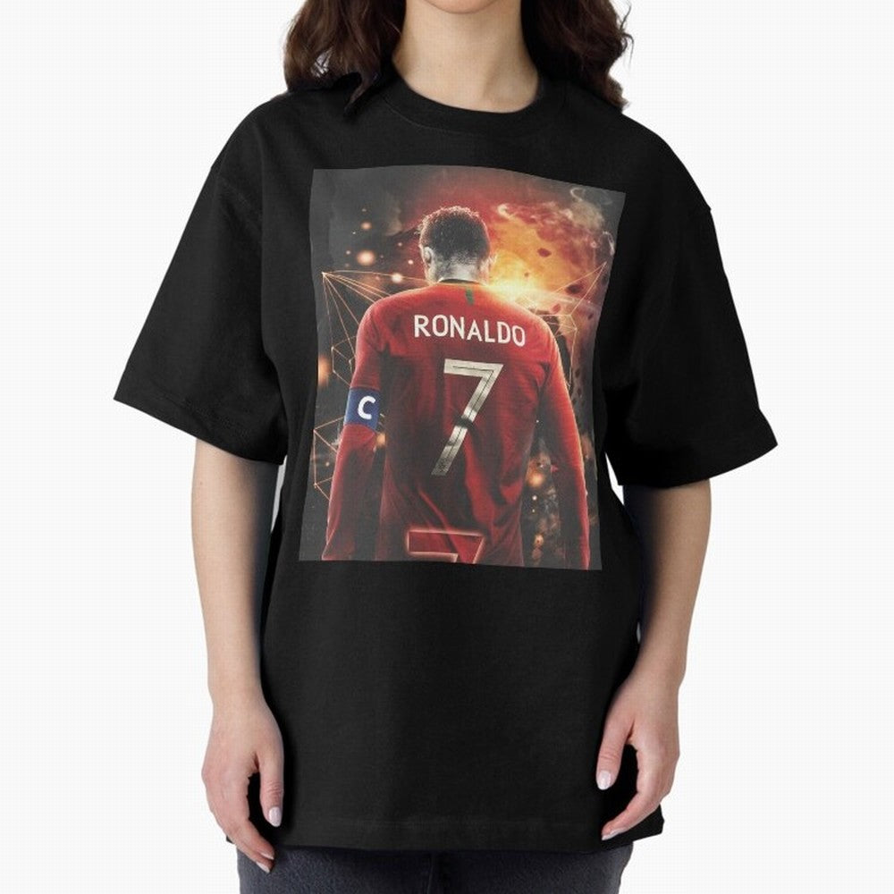 Cristiano Ronaldo Art iPad Case _amp_ Skin Oversized T-Shirt Feel International Energy from FIFA World Cup 2026 Inspired by Mbappe, Spain Energy, Soccer Culture, Superstar Moments, National Team Dreams and Competitive Fire; Great for Watch Parties,
