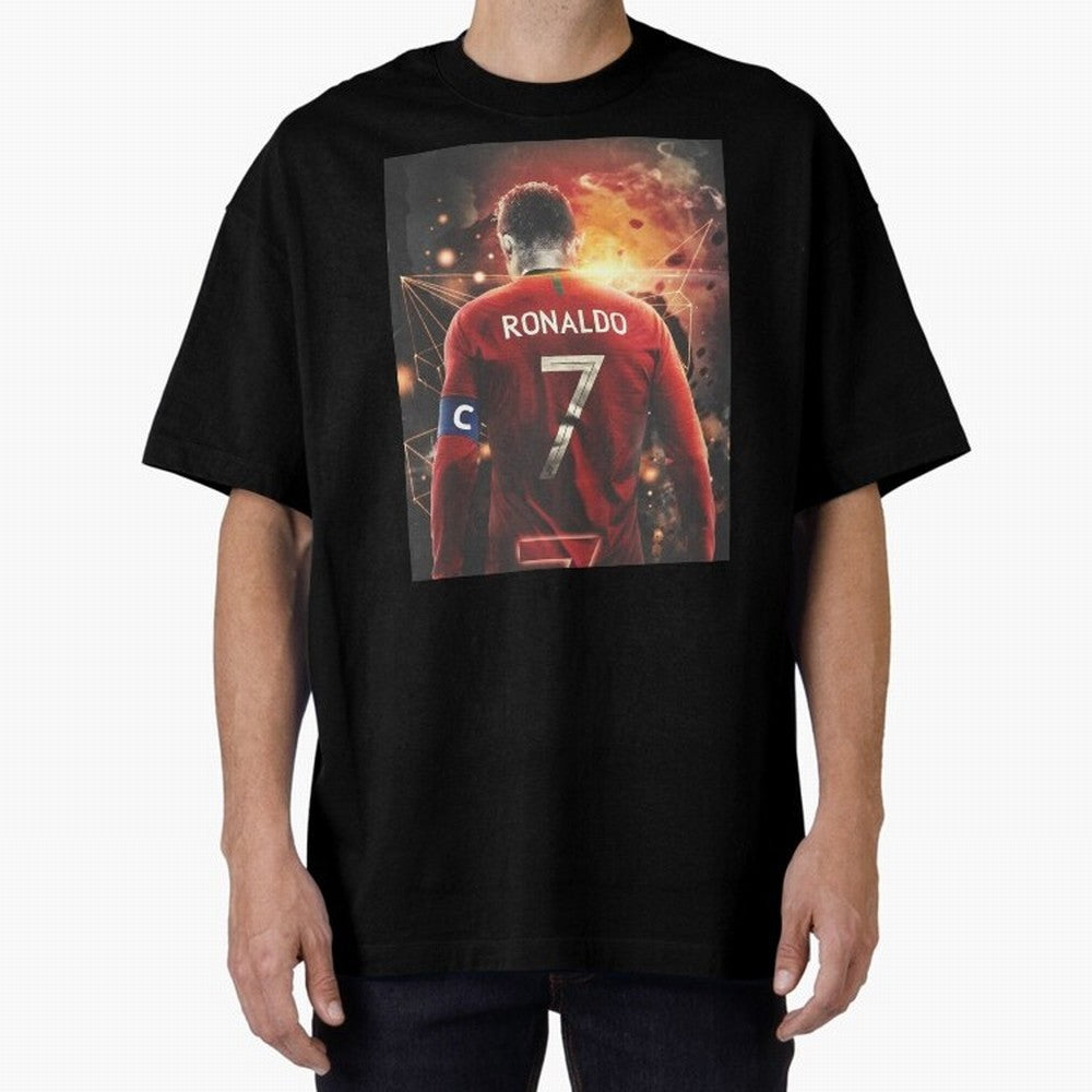 Cristiano Ronaldo Art iPad Case _amp_ Skin Oversized T-Shirt Feel International Energy from FIFA World Cup 2026 Inspired by Mbappe, Spain Energy, Soccer Culture, Superstar Moments, National Team Dreams and Competitive Fire; Great for Watch Parties,