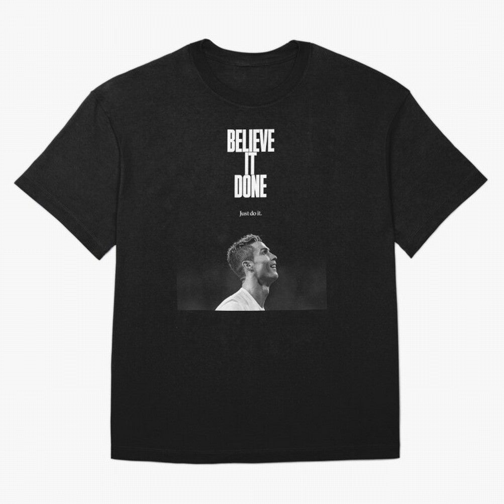 CRISTIANO RONALDO BELIVE IT DONE Oversized T-Shirt Represent the Passion of FIFA World Cup 2026 USA Canada Mexico for Fans of Messi, CR7 and Mbappe and England, France and Netherlands, Bringing Global Supporter Spirit, Legendary Goals, National