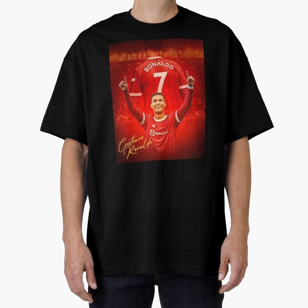 Cristiano Ronaldo Poster Oversized T-Shirt Honor Champions and Dreams in FIFA World Cup 2026 USA Canada Mexico Made for Mbappe and Neymar, Spain Energy, Fan Favorite Moments, National Team Passion, Big Match Drama and Soccer History; Created for