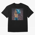 Ronaldo Holding Number Seven Shirt Oversized T-Shirt Follow the Road to the FIFA World Cup 2026 USA Canada Mexico Journey through Cristiano Ronaldo, Haaland and CR7 Highlights, Argentina, France and Brazil Pride, Football Festival Excitement,