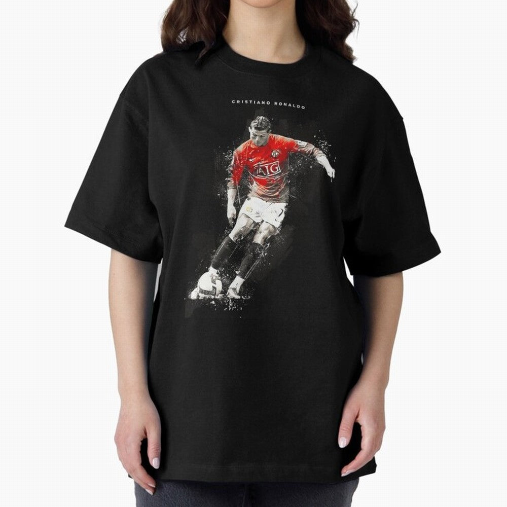 Cristiano Ronaldo CR7 Skills Manchester 202122,Ronaldo Gifts, Ronaldo Best Selling , Ronaldo Top It Oversized T-Shirt Represent the Passion of FIFA World Cup 2026 Group Stage Spirit, Featuring Portugal, Haaland and Mbappe, Football Passion,