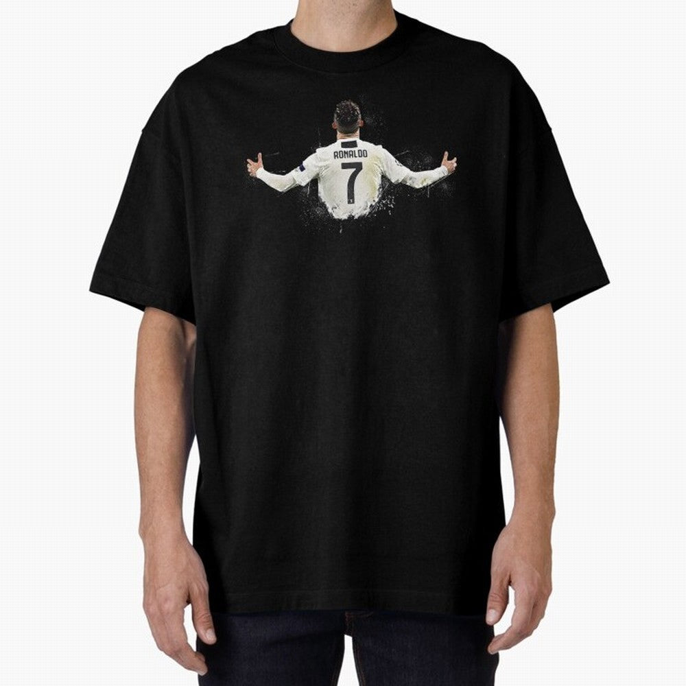 Cristiano Ronaldo Juventus Abstract Paintings Oversized T-Shirt Bring Home FIFA World Cup 2026 Group Stage Connected to Neymar, Haaland and Cristiano Ronaldo, Netherlands Energy, Game Day Rituals, Football Legends, Country Pride and the Road to the
