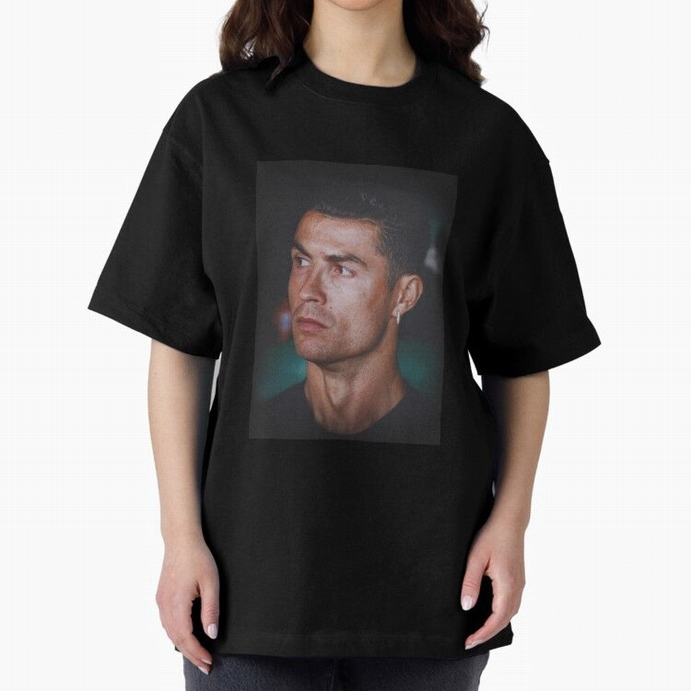 Cristiano Ronaldo Oversized T-Shirt Relive Legendary Nights from FIFA World Cup 2026 Spirit, Celebrating France and Portugal, CR7, Tournament Hype, Historic Matchups, Family Viewing Parties and Global Sports Pride; Great for Supporters Who Love