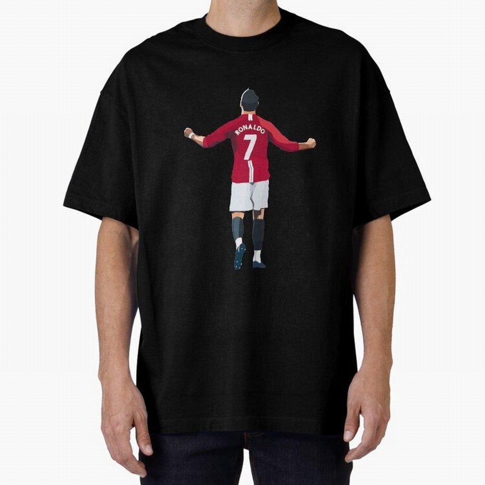 Cristiano Ronaldo Oversized T-Shirt Share FIFA World Cup 2026 Group Stage Highlighting Mbappe, Portugal Energy, Sports Nostalgia, International Competition, Famous Players and Unforgettable Victories; Made for Collectors Who Enjoy Iconic Players,