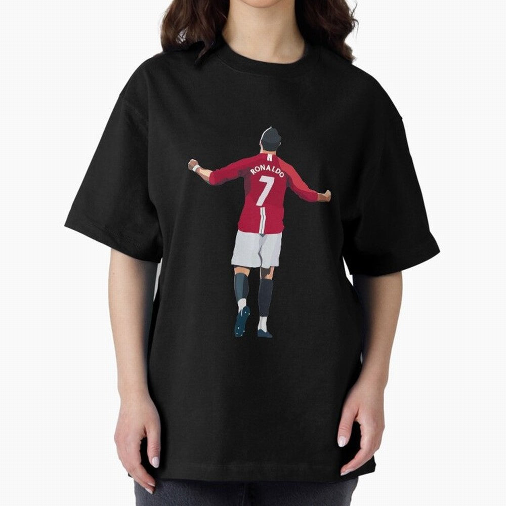 Cristiano Ronaldo Oversized T-Shirt Share FIFA World Cup 2026 Group Stage Highlighting Mbappe, Portugal Energy, Sports Nostalgia, International Competition, Famous Players and Unforgettable Victories; Made for Collectors Who Enjoy Iconic Players,