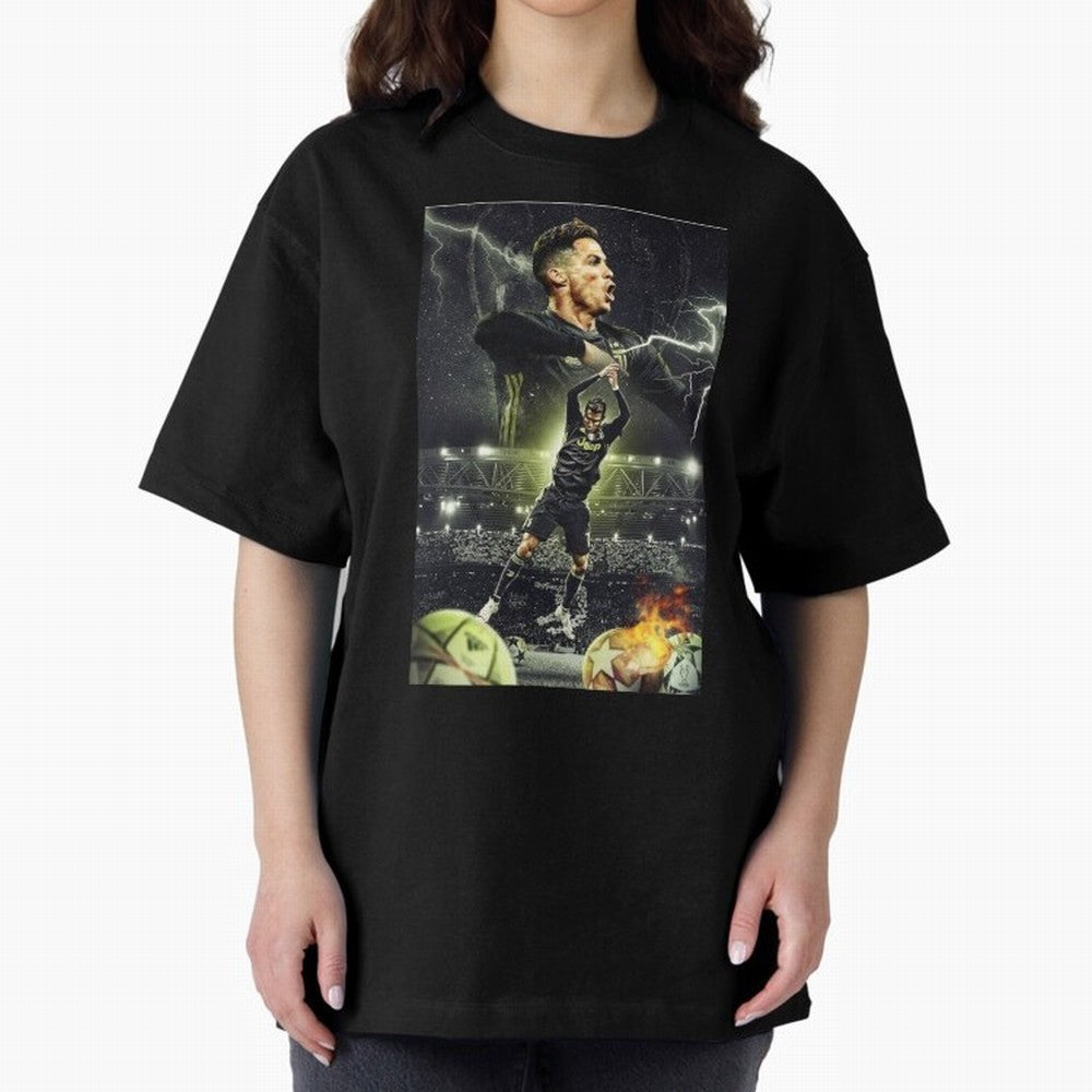 Ronaldo Illustration iPhone Case Oversized T-Shirt Celebrate the Next Chapter of Global Football Passion for FIFA World Cup 2026 USA Canada Mexico, Inspired by Haaland, Spain, Match Day Excitement, Supporter Culture, Golden Goals and Global