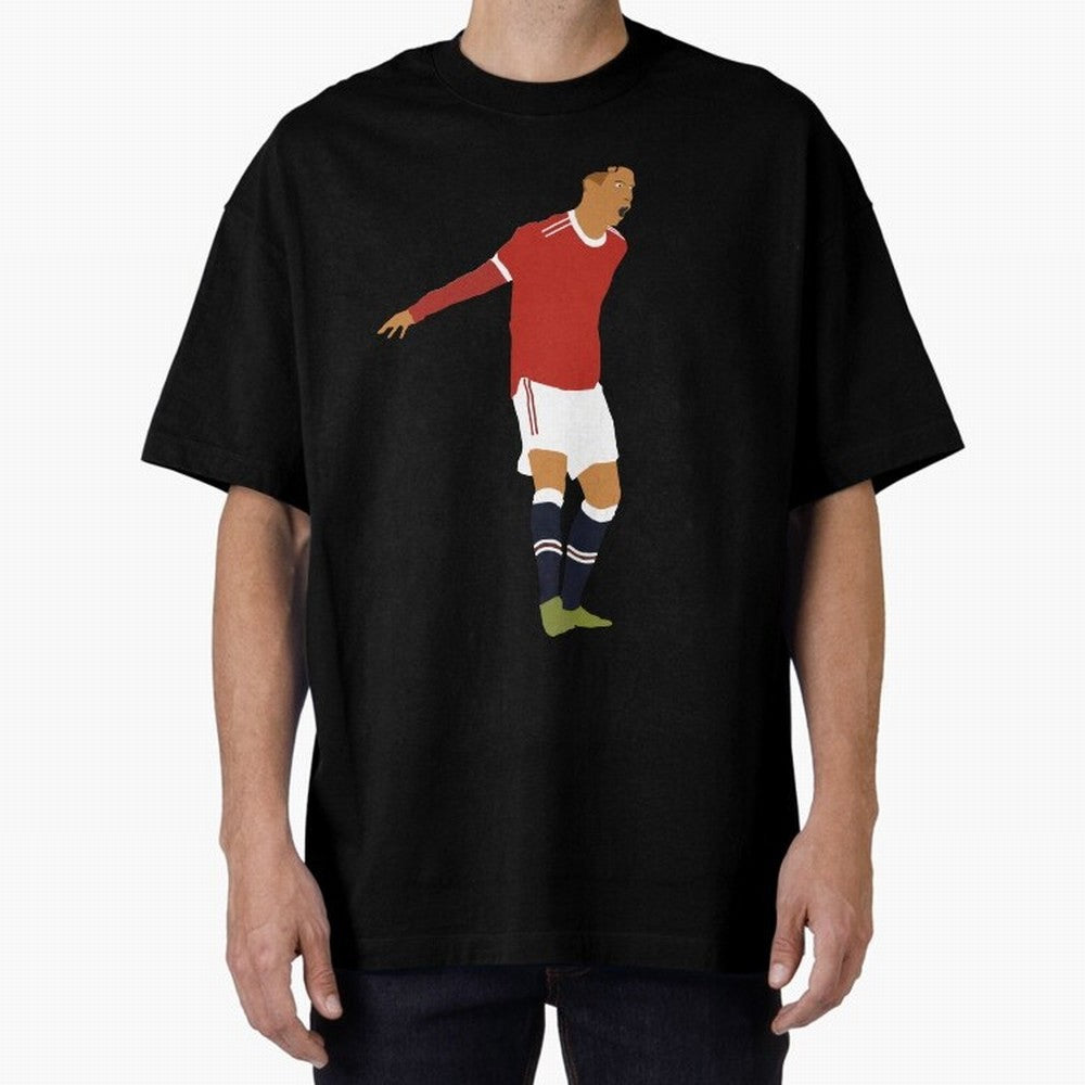 Cristiano Ronaldo Manchester United Oversized T-Shirt Carry the Dream of FIFA World Cup 2026 Group Stage Capturing Haaland and Mbappe, Argentina Energy, Champion Mindset, Group Stage Buzz, Knockout Tension and Passionate Fan Culture; Ideal for
