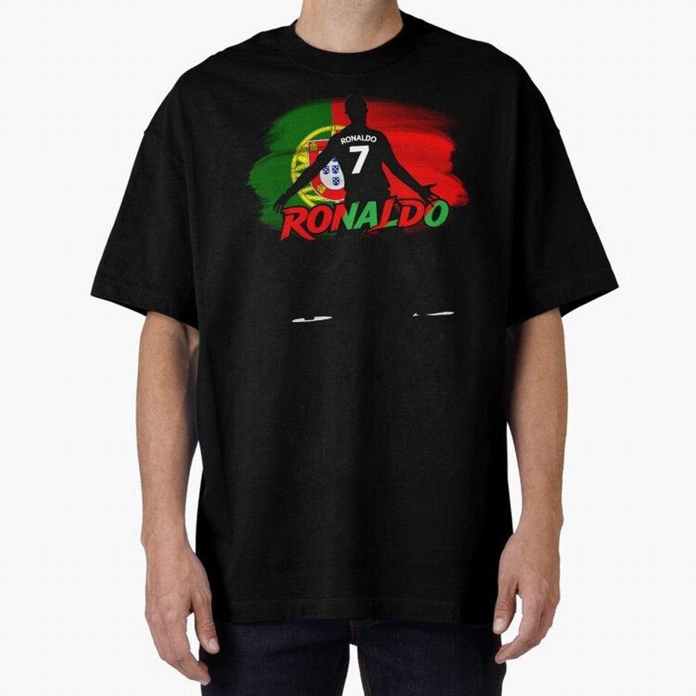 Portugal CR7 Fan World Cup Oversized T-Shirt Celebrate the Road through FIFA World Cup 2026 Group Stage Spirit, Centered on Portugal, Spain and Germany, Haaland, Goal Celebration Energy, Supporter Heritage, Football Icons and Worldwide Tournament