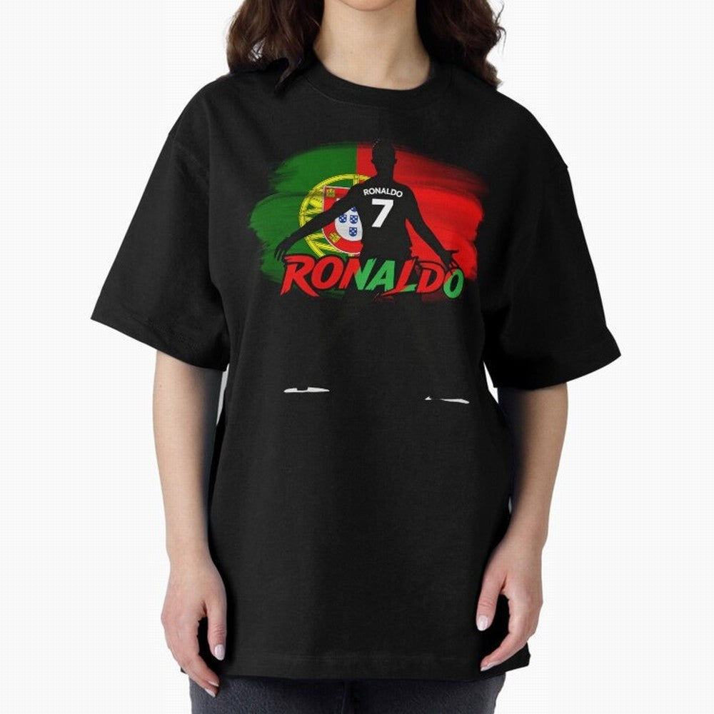 Portugal CR7 Fan World Cup Oversized T-Shirt Celebrate the Road through FIFA World Cup 2026 Group Stage Spirit, Centered on Portugal, Spain and Germany, Haaland, Goal Celebration Energy, Supporter Heritage, Football Icons and Worldwide Tournament