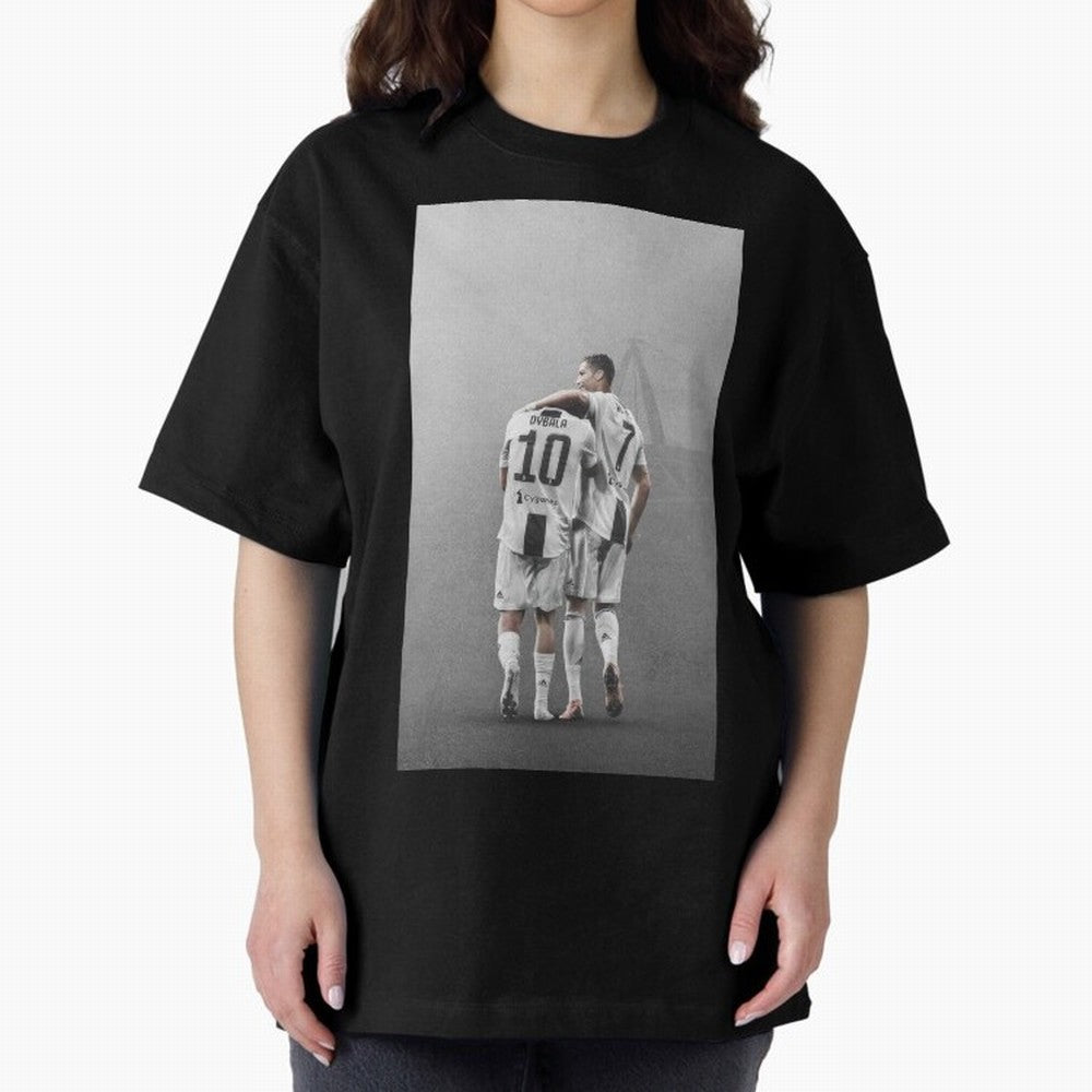 ronaldo with paulo dybala Oversized T-Shirt Back the Journey through Match Day Hype around FIFA World Cup 2026 Group Stage, CR7, England, Vintage Soccer Flavor, Modern Football Stars, National Flags and Final Night Emotion; Built for Supporters