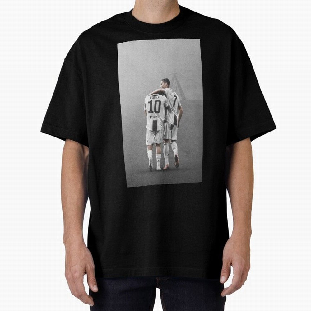 ronaldo with paulo dybala Oversized T-Shirt Back the Journey through Match Day Hype around FIFA World Cup 2026 Group Stage, CR7, England, Vintage Soccer Flavor, Modern Football Stars, National Flags and Final Night Emotion; Built for Supporters