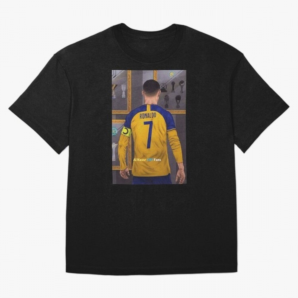 Al Nassr -Cristiano Ronaldo CR7 2023 Oversized T-Shirt Turn Up for Match Day Hype around FIFA World Cup 2026 USA Canada Mexico, Messi, Neymar and Mbappe, Spain, Sports Nostalgia, International Competition, Famous Players and Unforgettable
