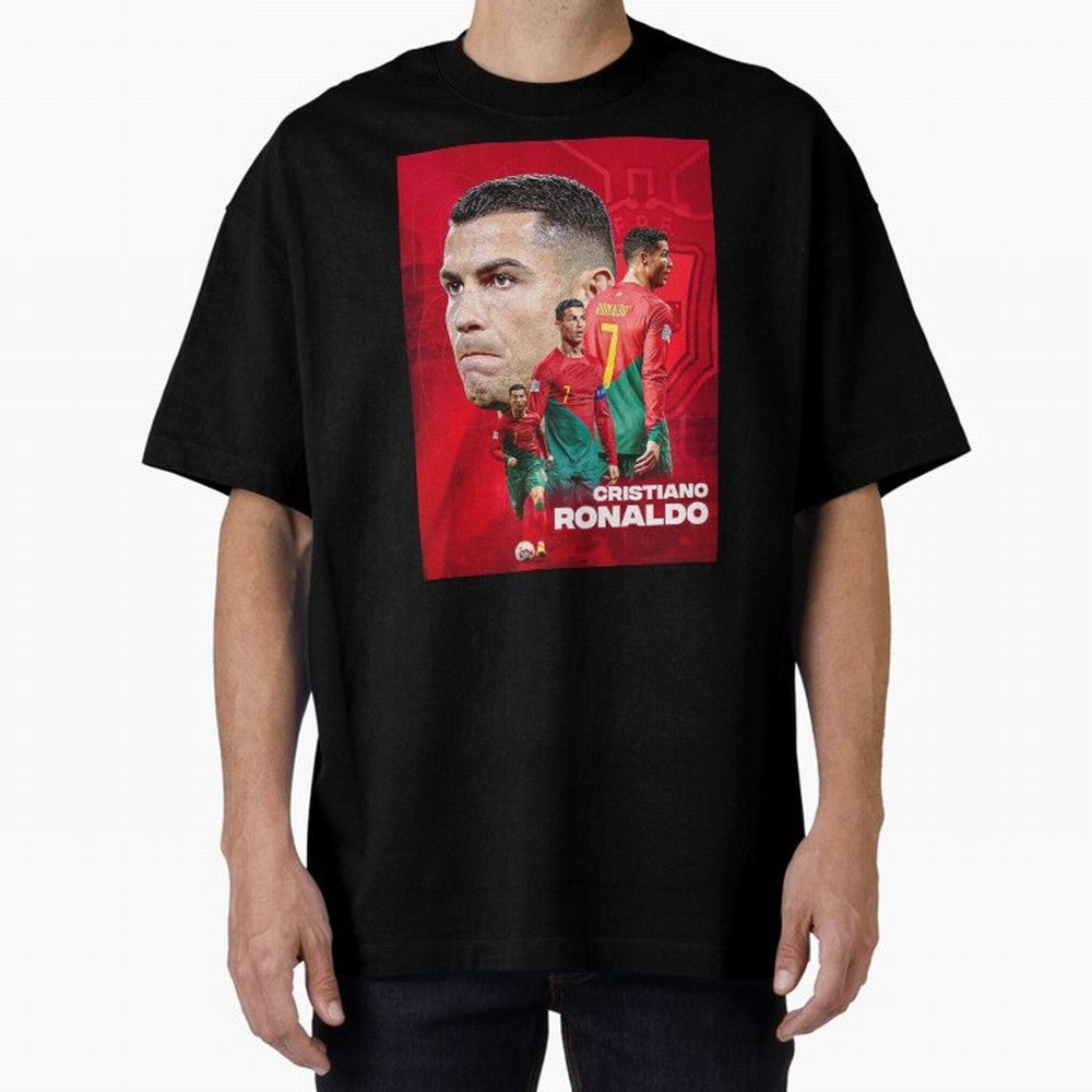 CRISTIANO RONALDO WORLD CUP 2022 Oversized T-Shirt Build the FIFA World Cup 2026 Group Stage Journey through Neymar, Haaland and Cristiano Ronaldo Highlights, England Pride, Goal Celebration Energy, Supporter Heritage, Football Icons and Worldwide