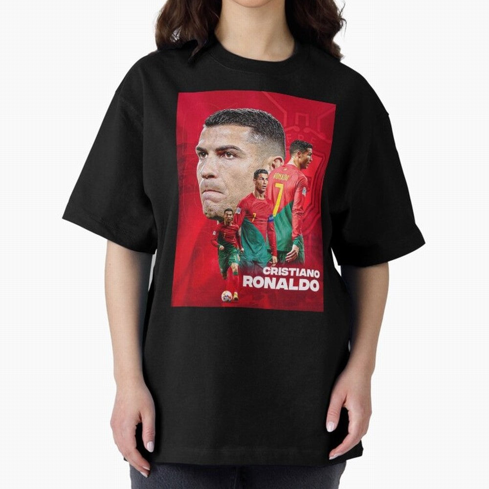 CRISTIANO RONALDO WORLD CUP 2022 Oversized T-Shirt Build the FIFA World Cup 2026 Group Stage Journey through Neymar, Haaland and Cristiano Ronaldo Highlights, England Pride, Goal Celebration Energy, Supporter Heritage, Football Icons and Worldwide