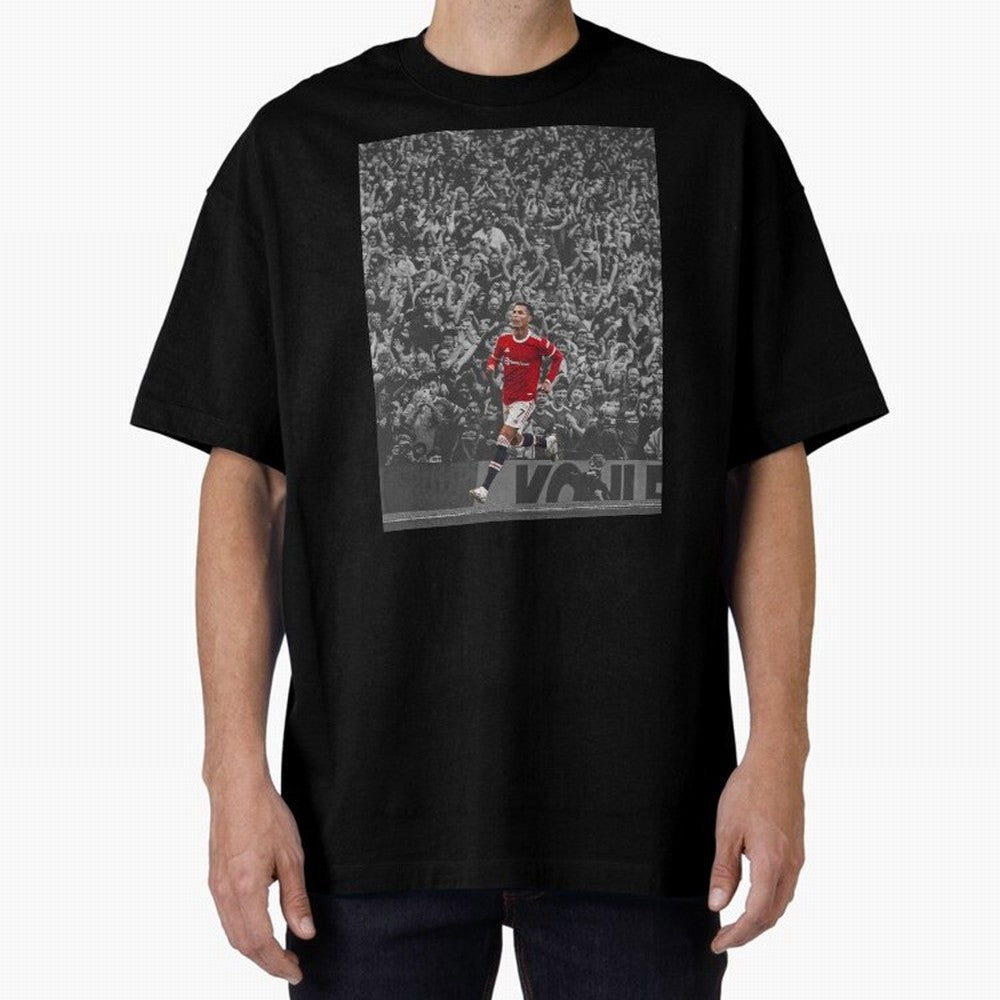 Ronaldo Cr7 Highlights Moment Manchester,Ronaldo Gifts,Ronaldo Cover,Ronaldo Prints Oversized T-Shirt Enjoy Match Day Hype around FIFA World Cup 2026 Group Stage, Cristiano Ronaldo, France and Portugal, Football History, Final Match Energy, Crowd