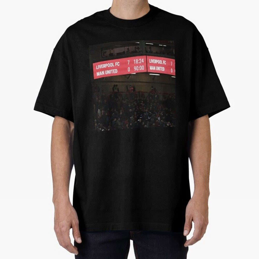 Liverpool 7 - 0 Manchester United Oversized T-Shirt Bring Stadium Energy to FIFA World Cup 2026 Spirit, Highlighting Argentina and Brazil, Mbappe, Champion Mindset, Group Stage Buzz, Knockout Tension and Passionate Fan Culture; Perfect for