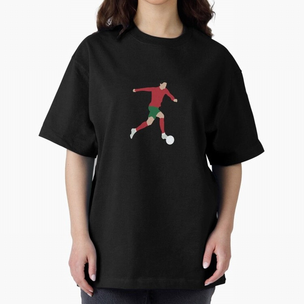 Cristiano Ronaldo Oversized T-Shirt Fuel the Hype around Global Football Passion for FIFA World Cup 2026 Group Stage, Centered on Cristiano Ronaldo, Spain, Classic Soccer Heritage, Championship Pressure, Fan Loyalty and International Pride; Perfect