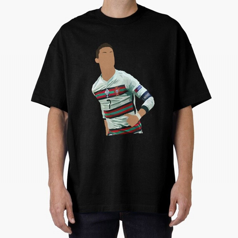 Cristiano Ronaldo Portugal Oversized T-Shirt Celebrate Supporters United by FIFA World Cup 2026 USA Canada Mexico Spirit, Built around Germany, Mbappe, Tournament Hype, Historic Matchups, Family Viewing Parties and Global Sports Pride; Created for