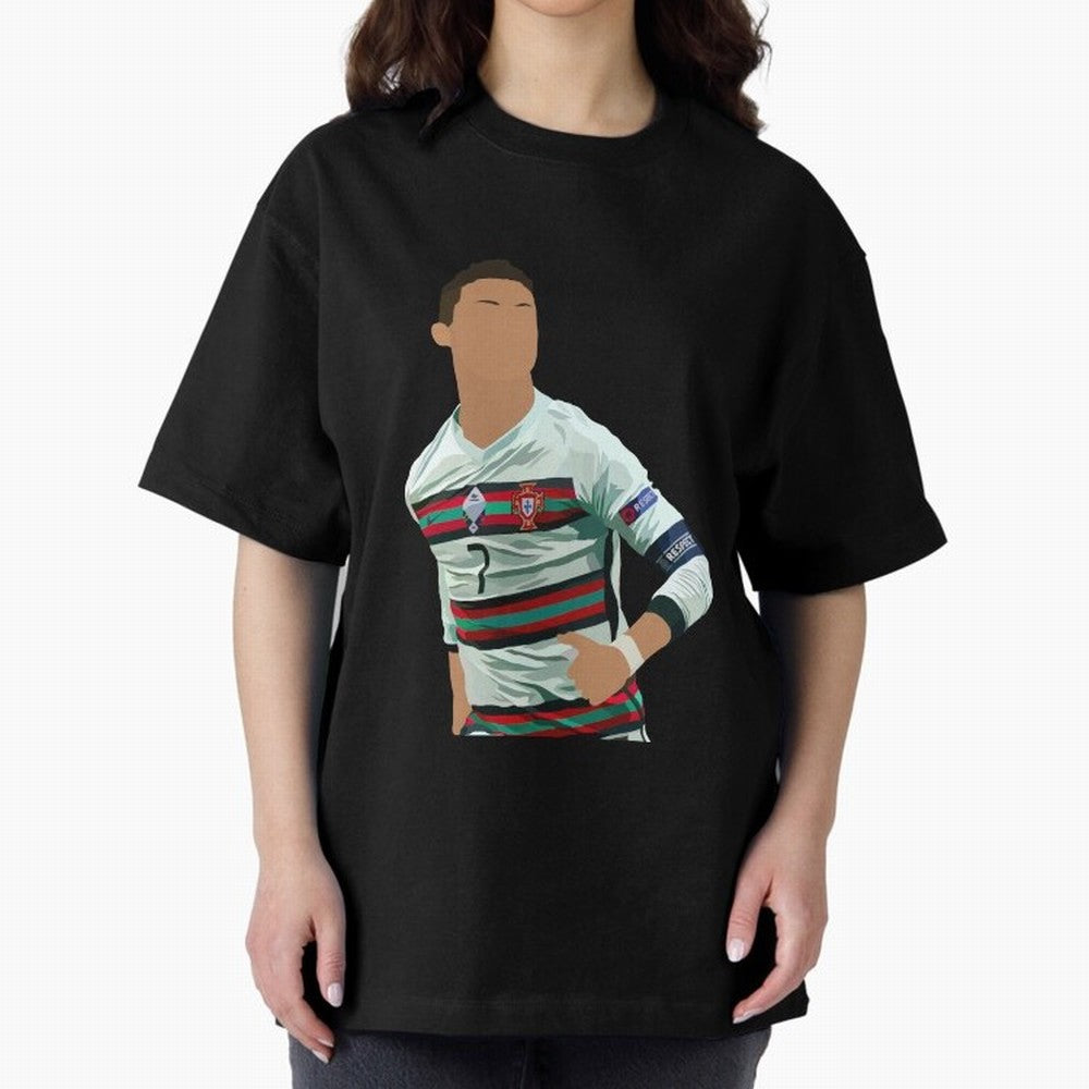 Cristiano Ronaldo Portugal Oversized T-Shirt Celebrate Supporters United by FIFA World Cup 2026 USA Canada Mexico Spirit, Built around Germany, Mbappe, Tournament Hype, Historic Matchups, Family Viewing Parties and Global Sports Pride; Created for