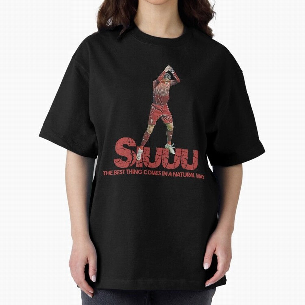 Cr7 Ronaldo Siuuu Oversized T-Shirt Bring a Champion Mindset to FIFA World Cup 2026 Group Stage Spirit, Capturing Spain, Cristiano Ronaldo, Haaland and CR7, Champion Mindset, Group Stage Buzz, Knockout Tension and Passionate Fan Culture; Great for