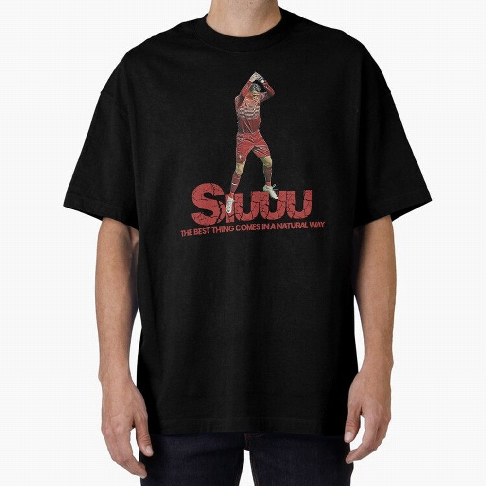 Cr7 Ronaldo Siuuu Oversized T-Shirt Bring a Champion Mindset to FIFA World Cup 2026 Group Stage Spirit, Capturing Spain, Cristiano Ronaldo, Haaland and CR7, Champion Mindset, Group Stage Buzz, Knockout Tension and Passionate Fan Culture; Great for