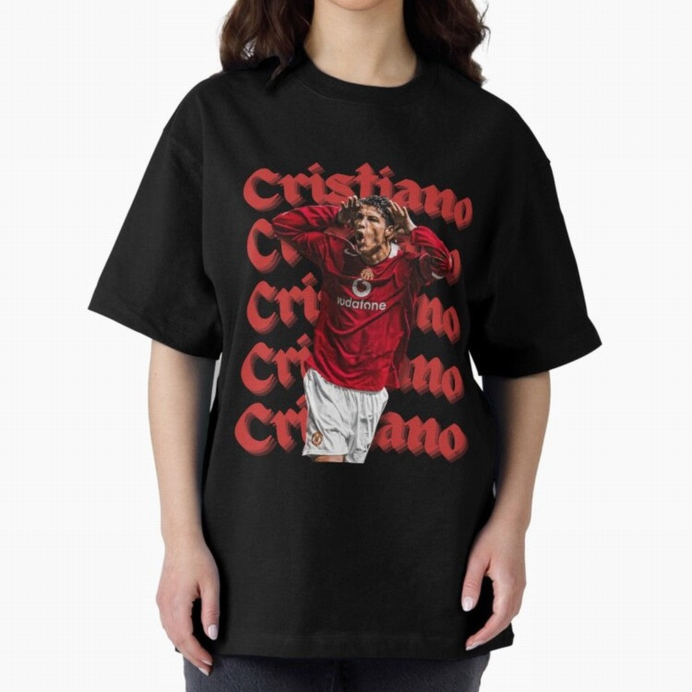 CR7 Oversized T-Shirt Celebrate Soccer Greatness during Global Football Passion for FIFA World Cup 2026, Filled with Messi, England and Germany, Stadium Chants, National Pride, Trophy Dreams and Unforgettable Football Memories; Perfect for
