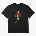 Cristian Ronaldo Design - Portugal - Real Madrid - Illustration - Cartoon - T-Shirt - Shirt - Sticker - Phone Case - CR7 Oversized T-Shirt Bring a Vintage Feel to Global Football Passion for FIFA World Cup 2026 USA Canada Mexico, Made for Messi,