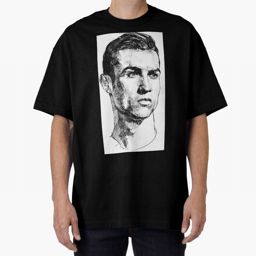 Cristiano Ronaldo CR7 Oversized T-Shirt Celebrate Fan Culture around FIFA World Cup 2026 USA Canada Mexico Spirit, Centered on Argentina and Brazil, Cristiano Ronaldo, Championship Spirit, Famous Goals, Roaring Crowds and International Football