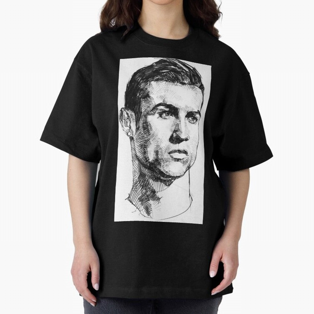 Cristiano Ronaldo CR7 Oversized T-Shirt Celebrate Fan Culture around FIFA World Cup 2026 USA Canada Mexico Spirit, Centered on Argentina and Brazil, Cristiano Ronaldo, Championship Spirit, Famous Goals, Roaring Crowds and International Football