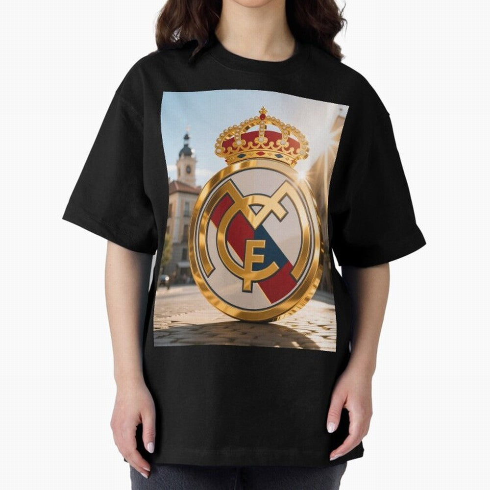 Plaza Sol Real Madrid Oversized T-Shirt Fuel the FIFA World Cup 2026 Journey through Neymar Highlights, Brazil, Portugal and Argentina Pride, Sports Nostalgia, International Competition, Famous Players and Unforgettable Victories; Made for