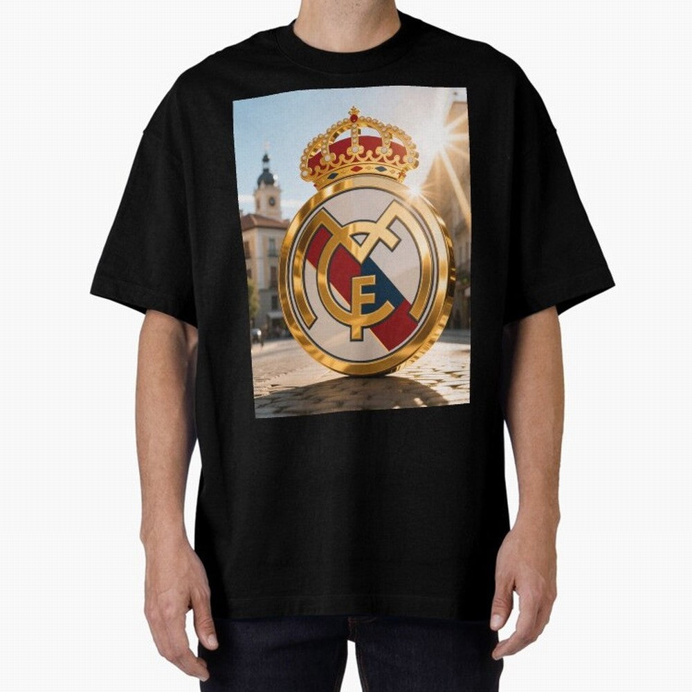 Plaza Sol Real Madrid Oversized T-Shirt Fuel the FIFA World Cup 2026 Journey through Neymar Highlights, Brazil, Portugal and Argentina Pride, Sports Nostalgia, International Competition, Famous Players and Unforgettable Victories; Made for