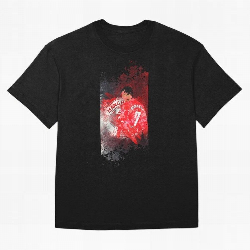 Ronaldo Illustration 003 Oversized T-Shirt Represent Fans Who Live for Match Day Hype around FIFA World Cup 2026 Group Stage, Messi, CR7 and Mbappe, Portugal, Spain and Germany, Champion Mindset, Group Stage Buzz, Knockout Tension and Passionate