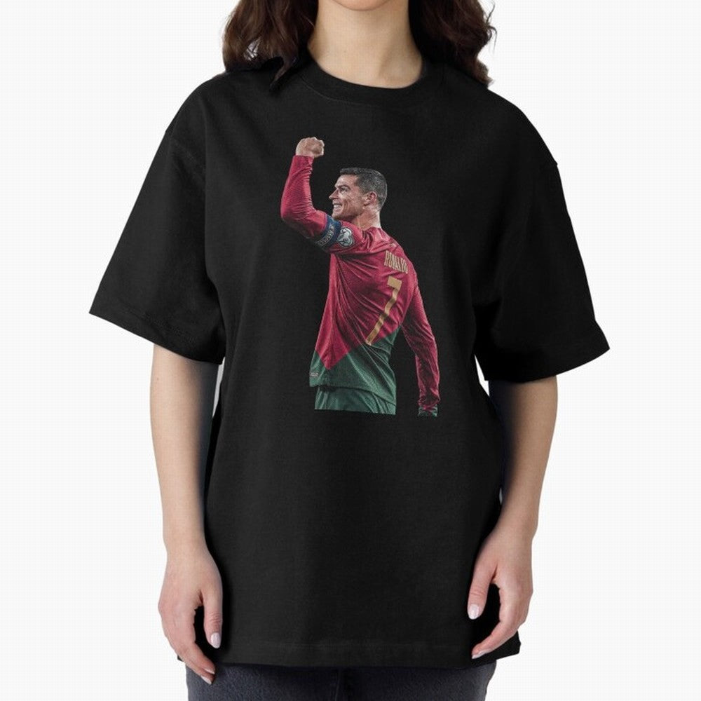 Cristiano Ronaldo Oversized T-Shirt Back Your Heroes with Match Day Hype around FIFA World Cup 2026 USA Canada Mexico, CR7 and Messi, Spain and Netherlands, Football Festival Excitement, Trophy Ambitions, Country Rivalries and Star Player Buzz;
