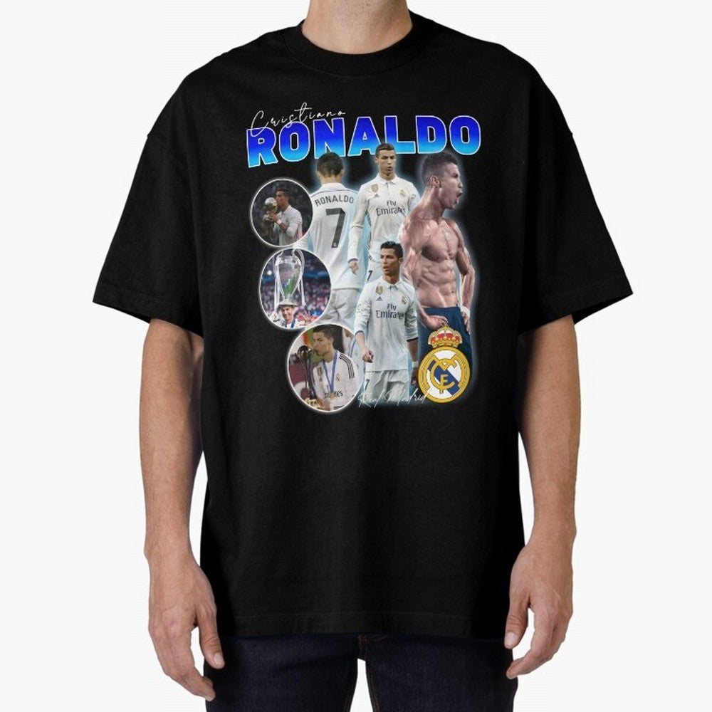 Cristiano Ronaldo Bootleg Oversized T-Shirt Celebrate Global Passion for FIFA World Cup 2026 Group Stage Featuring Neymar, Argentina and Brazil Energy, Stadium Memories, Football Loyalty, International Chants and Championship Tradition; Perfect for