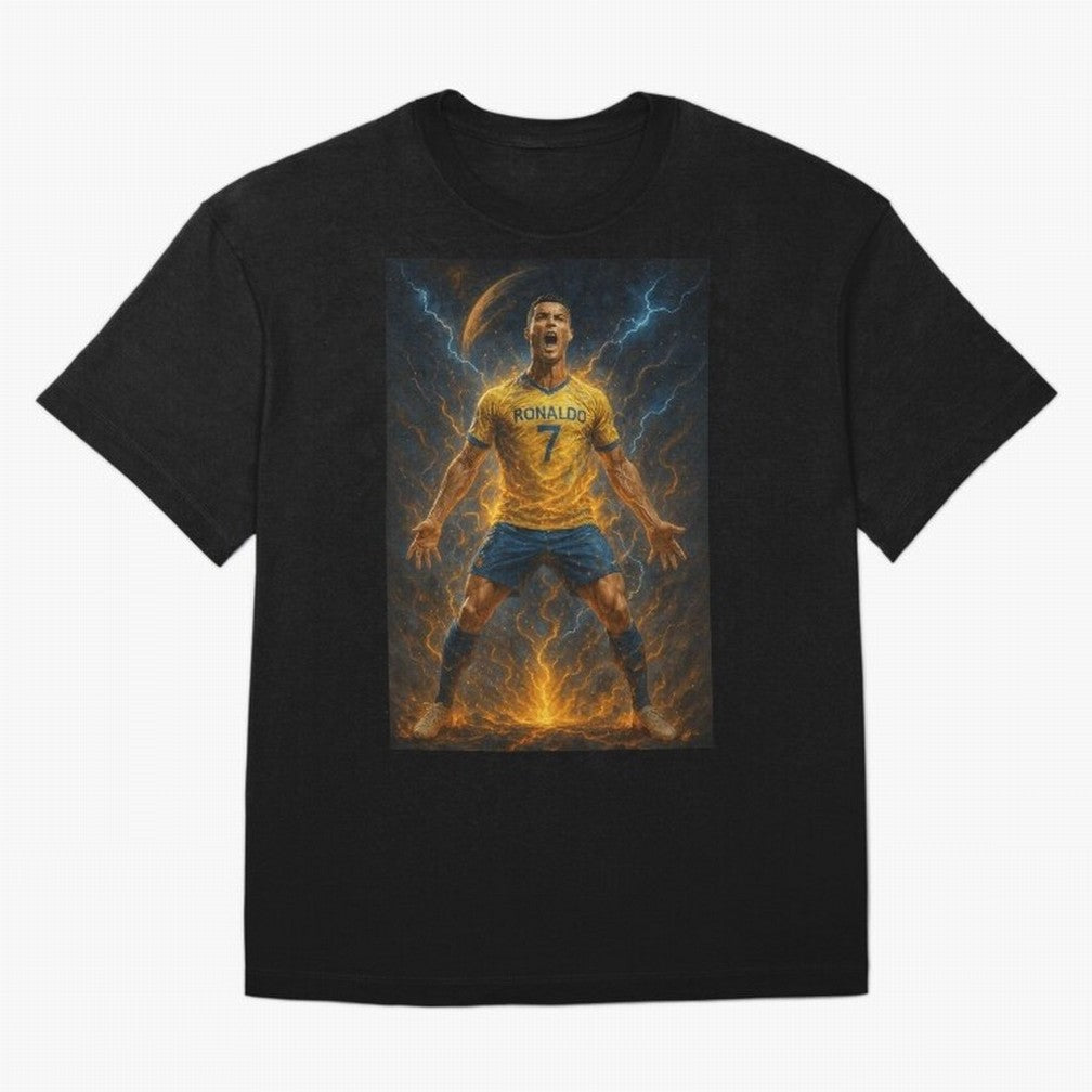 Cristiano Ronaldo Oversized T-Shirt Bring Global Tournament Vibes to the FIFA World Cup 2026 Journey through Neymar Highlights, France Pride, Championship Spirit, Famous Goals, Roaring Crowds and International Football Unity; Built for Supporters