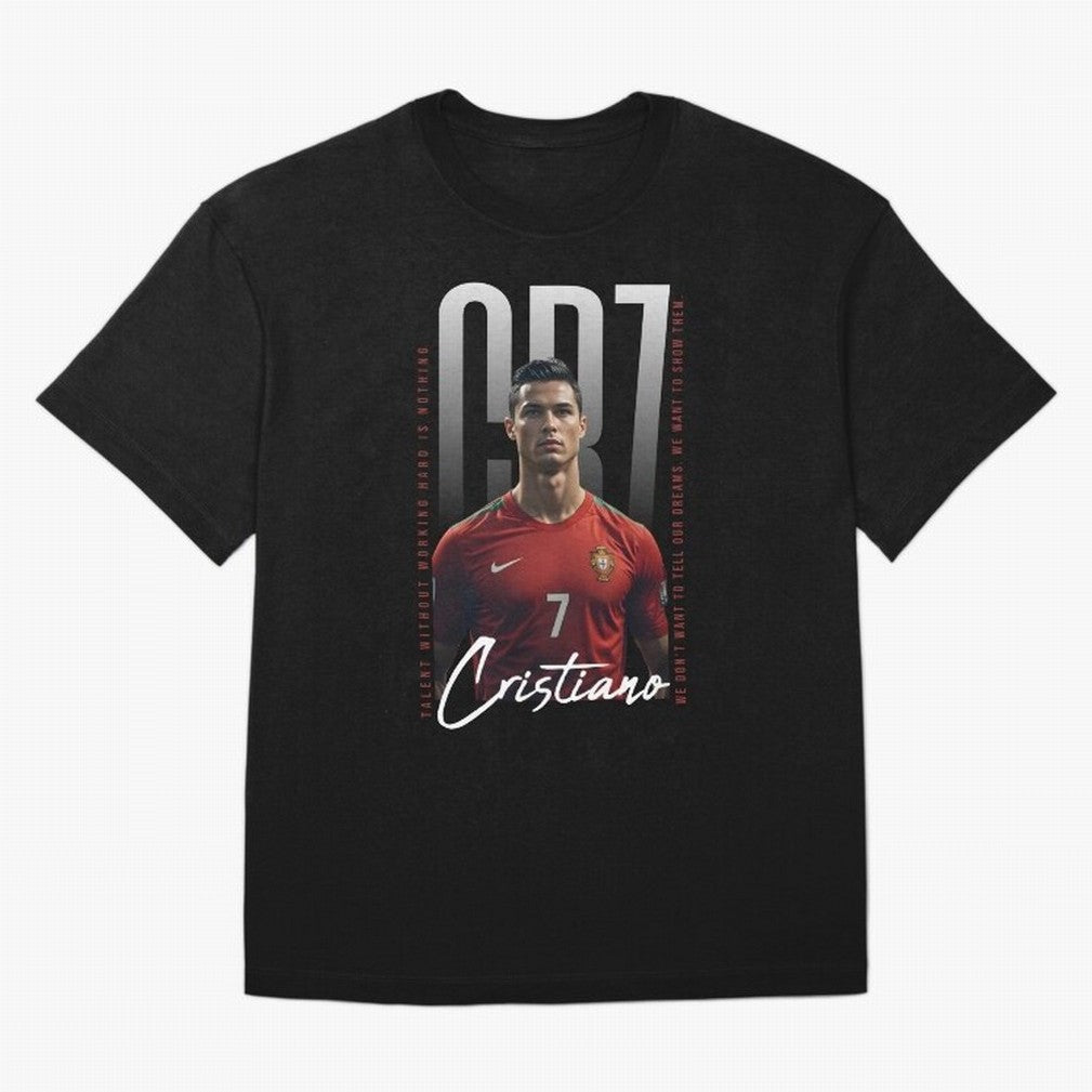 Cristiano Ronaldo Oversized T-Shirt Bring a Vintage Feel to FIFA World Cup 2026 USA Canada Mexico Driven by Mbappe and Neymar, Argentina, France and Brazil Energy, Global Supporter Spirit, Legendary Goals, National Colors and Tournament
