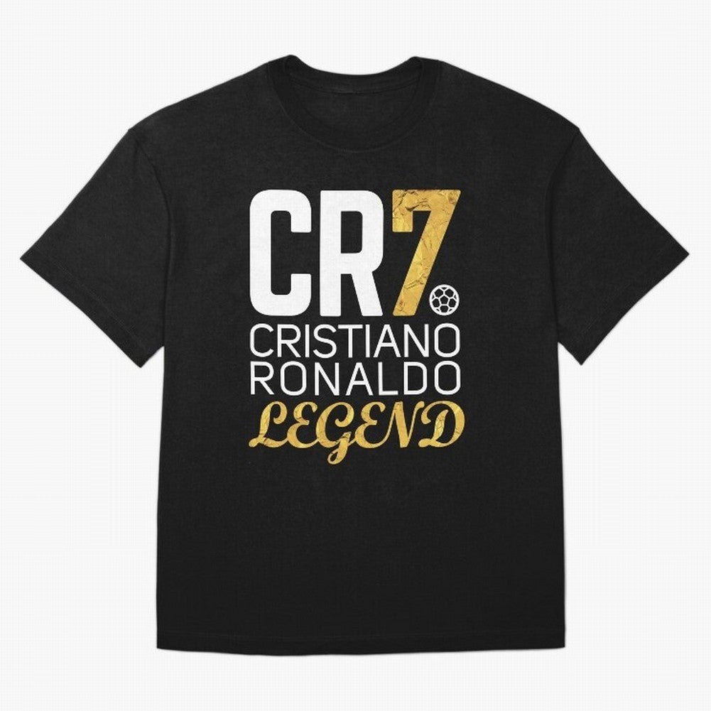 CR7 legend gold Oversized T-Shirt Celebrate Supporters United by FIFA World Cup 2026 for Fans of Mbappe and Neymar and France and Portugal, Bringing Football Festival Excitement, Trophy Ambitions, Country Rivalries and Star Player Buzz; Ideal for