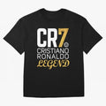 CR7 legend gold Oversized T-Shirt Celebrate Supporters United by FIFA World Cup 2026 for Fans of Mbappe and Neymar and France and Portugal, Bringing Football Festival Excitement, Trophy Ambitions, Country Rivalries and Star Player Buzz; Ideal for