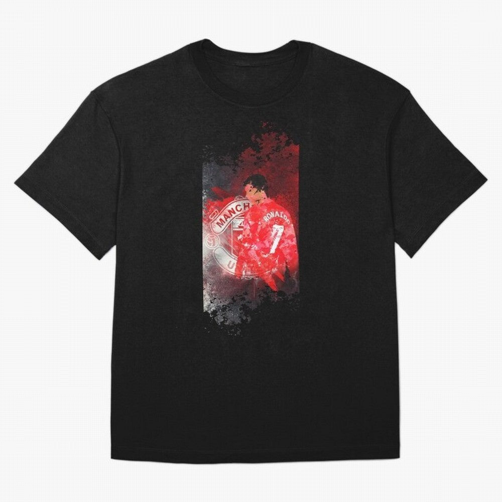 Ronaldo Illustration 002 Oversized T-Shirt Carry Global Football Passion for FIFA World Cup 2026 USA Canada Mexico, Made for Haaland and Mbappe, Brazil, Portugal and Argentina, Soccer Culture, Superstar Moments, National Team Dreams and Competitive