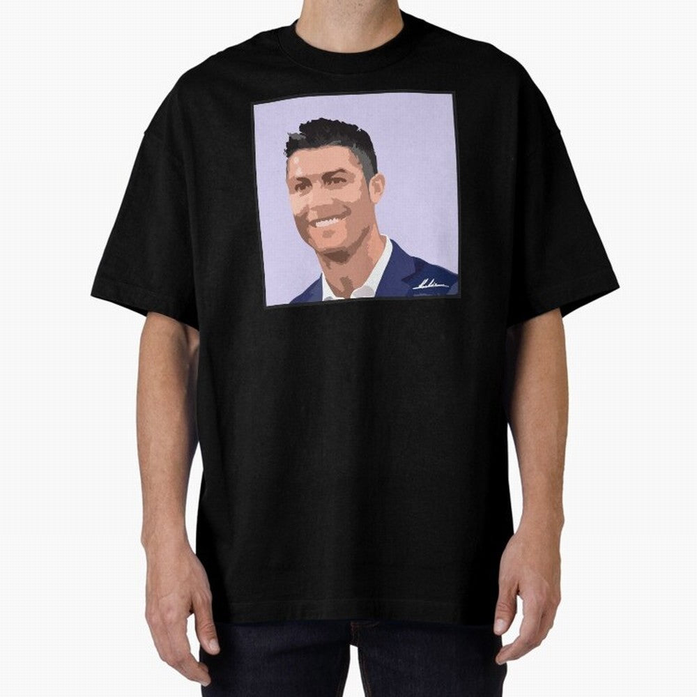Cristiano Ronaldo Oversized T-Shirt Honor the Beautiful Game during FIFA World Cup 2026 for Fans of Messi and England, Bringing Soccer Culture, Superstar Moments, National Team Dreams and Competitive Fire; Perfect for Fans, Collectors, Family