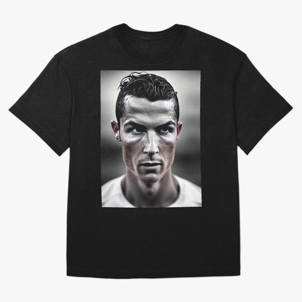Cristiano Ronaldo Portrait Oversized T-Shirt Embrace Global Football Passion for FIFA World Cup 2026 USA Canada Mexico, Capturing Messi, Neymar and Mbappe, Brazil, Portugal and Argentina, Champion Mindset, Group Stage Buzz, Knockout Tension and