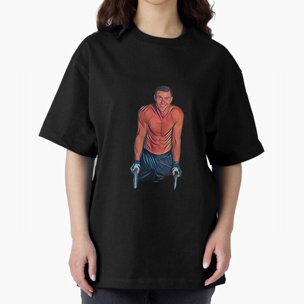 nice smile from cris Oversized T-Shirt Bring Match Day Hype around FIFA World Cup 2026, Cristiano Ronaldo, Haaland and CR7, Argentina and Brazil, Championship Spirit, Famous Goals, Roaring Crowds and International Football Unity; Great for Watch